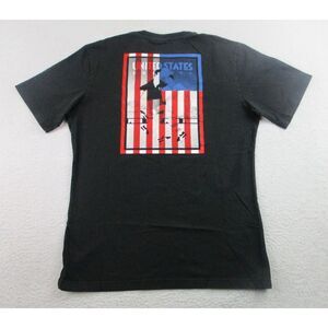 Puma United States Soccer T-Shirt Mens L New LVLS Black Football USA Flag *READ*